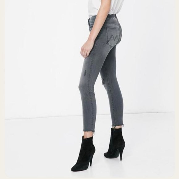 Mother The Looker Ankle Fray distressed jeans in Last Chance Saloon size - Picture 2 of 11